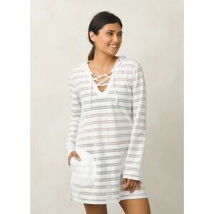 NWT PrAna Alexia Tunic Cover Up, White, Size M